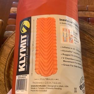 Used Klymit V Insulated 4-season Full-sized Sleeping Pad